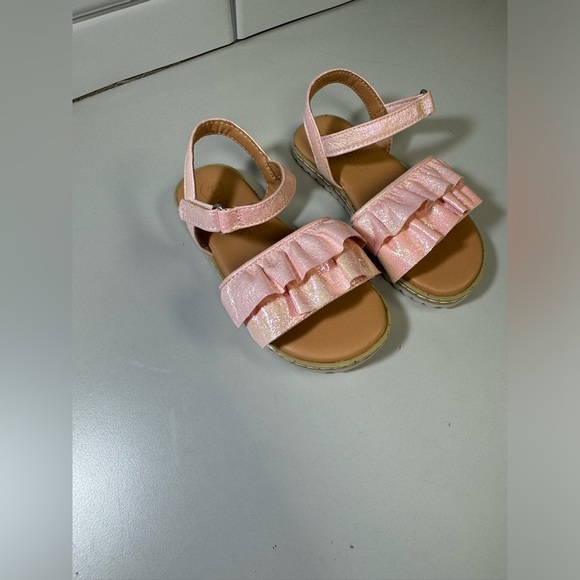 Cat & Jack Pink Ruffle Sandals - Picture 3 of 4
